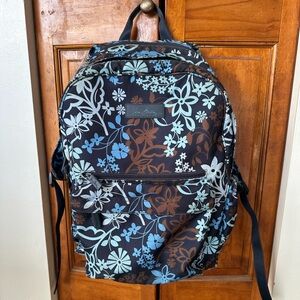 Vera Bradley Floral Backpack - Brown, Blue, White